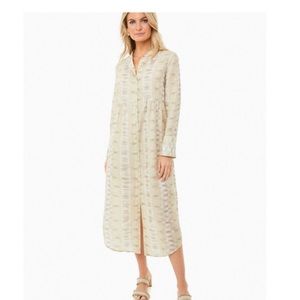 Tuckernuck Sandstone Ikat Sheffield Shirt Dress NWT Size Small